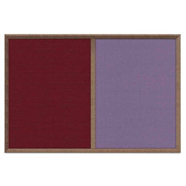 Enclosed Corkboard, 1 Door, 24"x36", 4" Fra, UV3422-BRONZE-PEARL